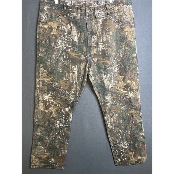 Wrangler Pro Gear Realtree Camo Insulated Pants Mens Hunting Jeans 44x30 PG001AX - Picture 1 of 9